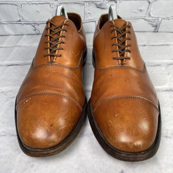 Allen Edmonds PARK AVENUE Cap Toe Oxfords Mens Size 8.5 D Walnut 5625 Dress Shoe
