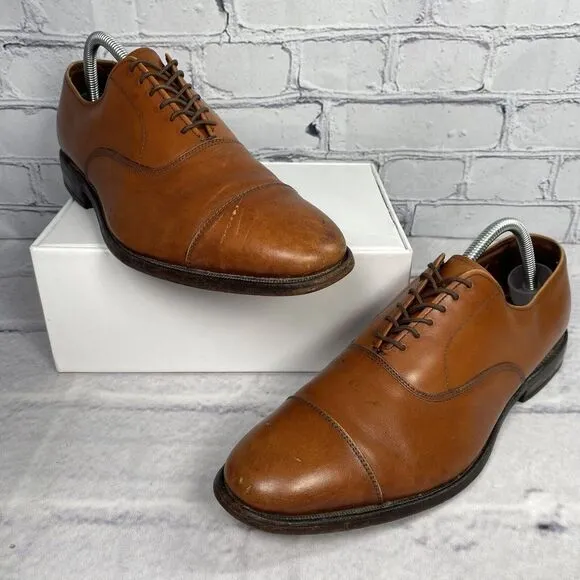 Allen Edmonds PARK AVENUE Cap Toe Oxfords Mens Size 8.5 D Walnut 5625 Dress Shoe