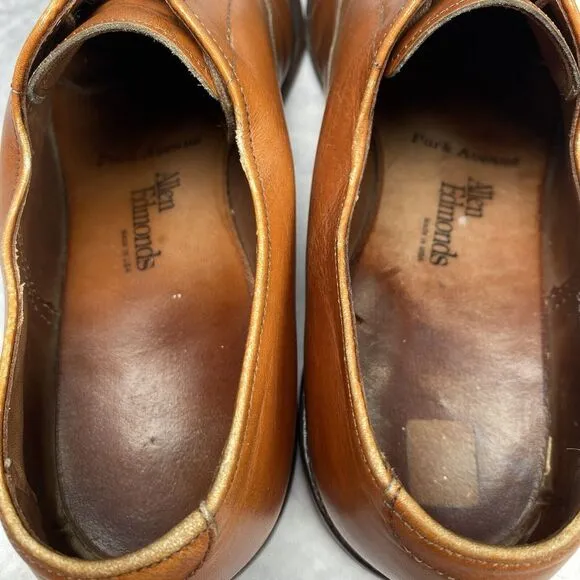 Allen Edmonds PARK AVENUE Cap Toe Oxfords Mens Size 8.5 D Walnut 5625 Dress Shoe