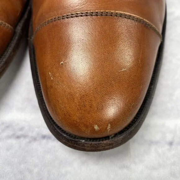 Allen Edmonds PARK AVENUE Cap Toe Oxfords Mens Size 8.5 D Walnut 5625 Dress Shoe