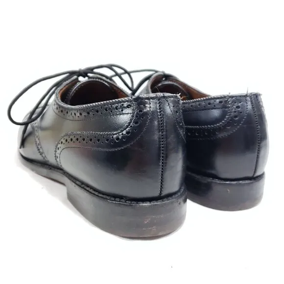 Allen Edmonds Sanford Cap Toe Derby Dress Shoes Men's Size 11.5 B Black Leather