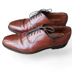 Allen Edmonds Vernon Men's 8D Oxford Dress Shoes 8838 Brown‎ Leather Lace-Up