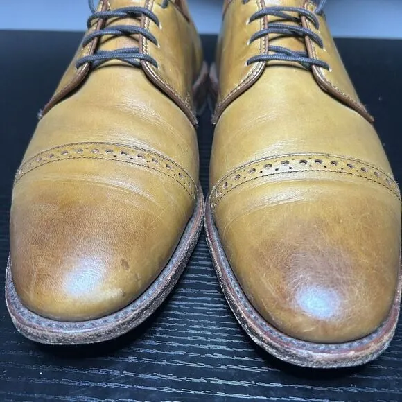Allen Edmonds Boulevard Cap Toe Oxford Dress Shoes Brown Mens Size 10.5
