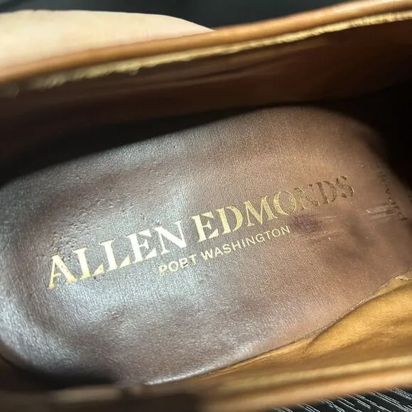 Allen Edmonds Boulevard Cap Toe Oxford Dress Shoes Brown Mens Size 10.5