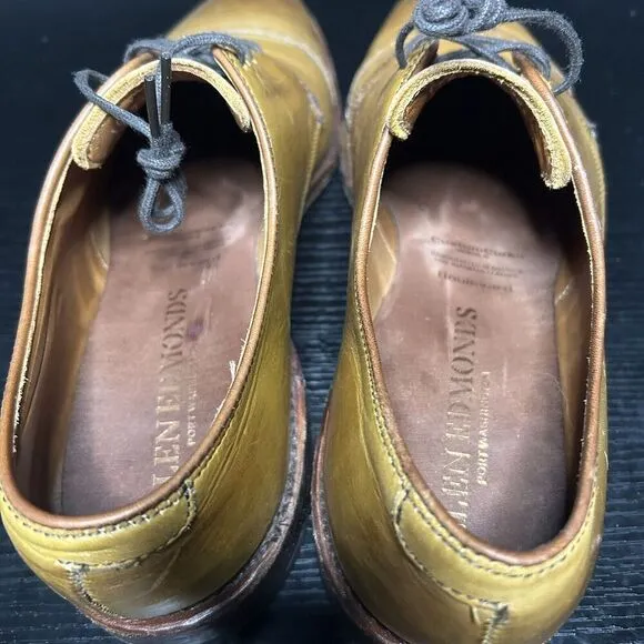 Allen Edmonds Boulevard Cap Toe Oxford Dress Shoes Brown Mens Size 10.5