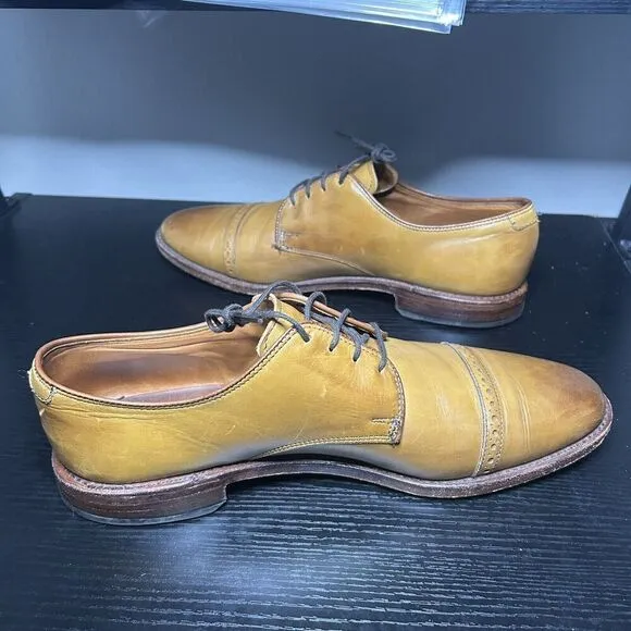 Allen Edmonds Boulevard Cap Toe Oxford Dress Shoes Brown Mens Size 10.5