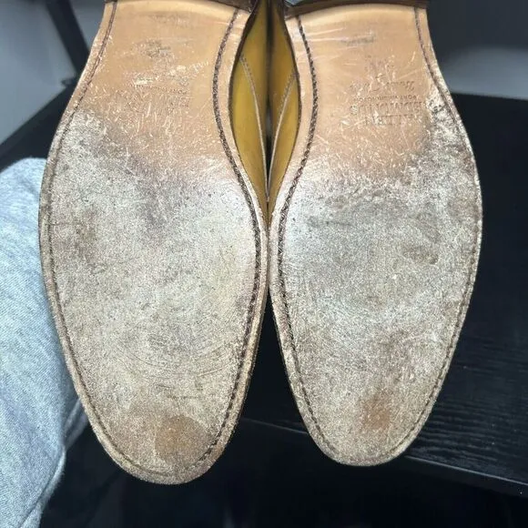 Allen Edmonds Boulevard Cap Toe Oxford Dress Shoes Brown Mens Size 10.5