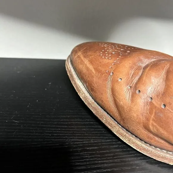 Allen Edmonds Weybridge Men Size 16 D Brown Leather Brogue Oxford Dress Shoes