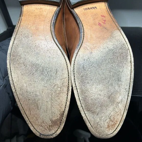 Allen Edmonds Weybridge Men Size 16 D Brown Leather Brogue Oxford Dress Shoes