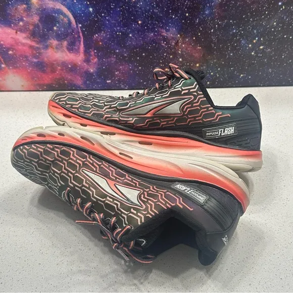 Altra Impulse Flash Womens Sz 10 Running Shoes Gray Pink Holo Athletic Sneakers