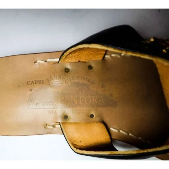 Amedeo Canfora Capri Italian leather sandals Size  9