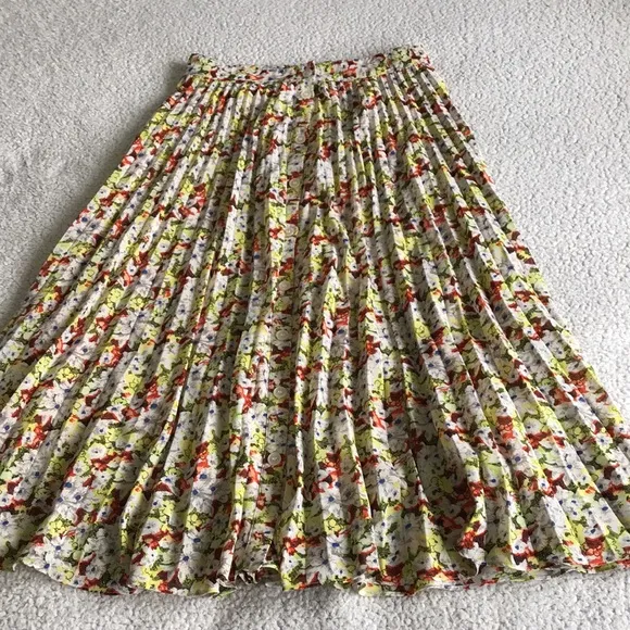 &amp; Other Stories pleated floral print midi skirt 6