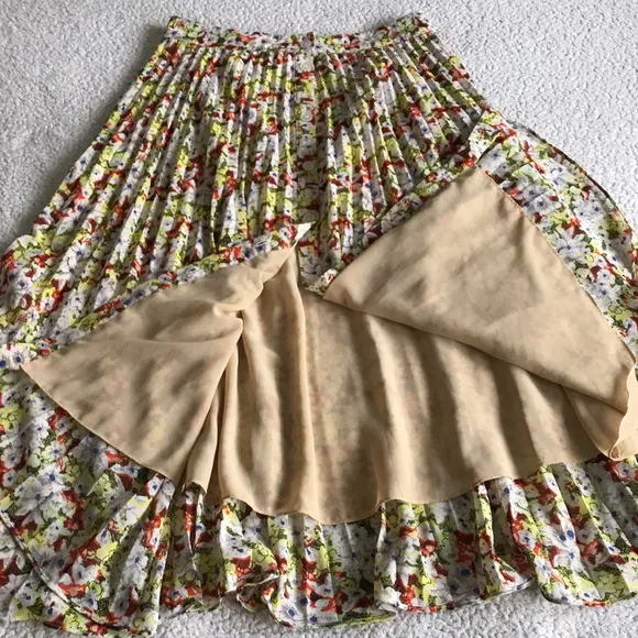 &amp; Other Stories pleated floral print midi skirt 6