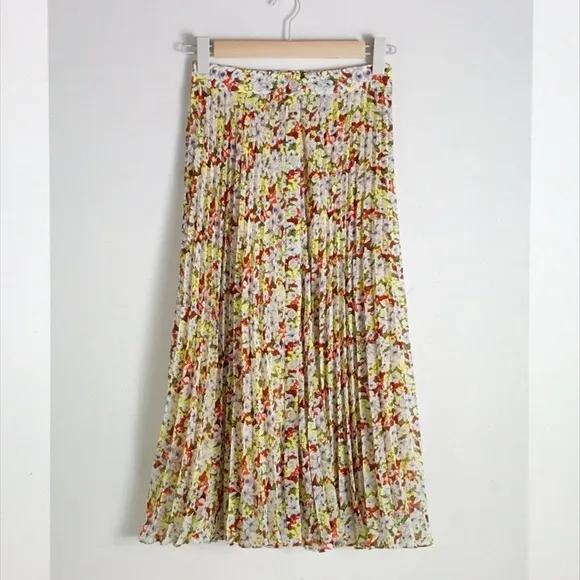 &amp; Other Stories pleated floral print midi skirt 6
