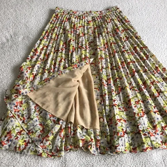 &amp; Other Stories pleated floral print midi skirt 6