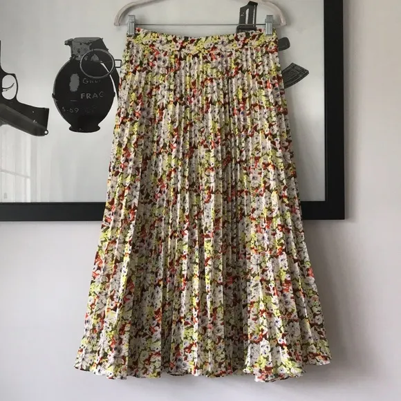 &amp; Other Stories pleated floral print midi skirt 6