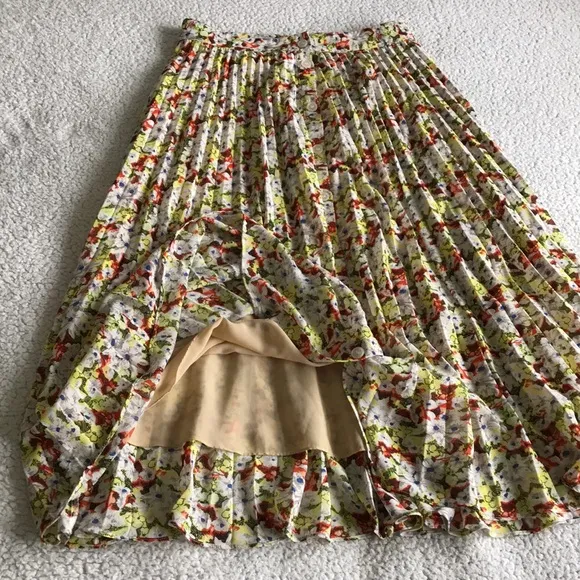 &amp; Other Stories pleated floral print midi skirt 6
