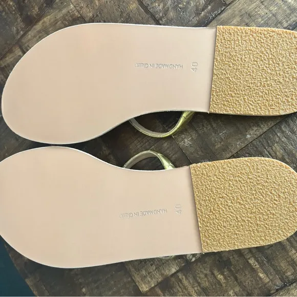 Ancient Greek gold Sandals Size 40 US size 10 Tuckernuck