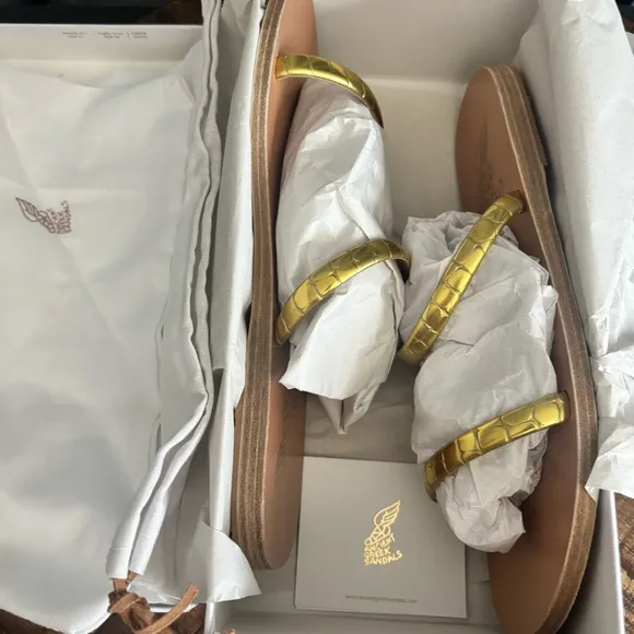 Ancient Greek gold Sandals Size 40 US size 10 Tuckernuck