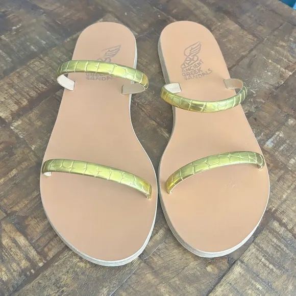 Ancient Greek gold Sandals Size 40 US size 10 Tuckernuck