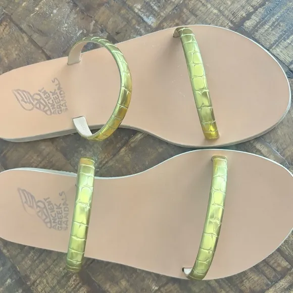 Ancient Greek gold Sandals Size 40 US size 10 Tuckernuck