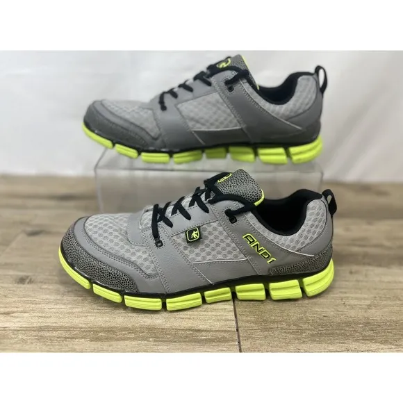 AND1 MNAN1300013 Mens Size 12 Grey Lime Green Athletic Shoes NOB