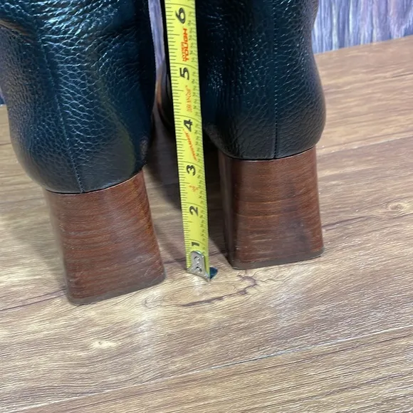 Angel Alarcon Black Knee High Leather Boots EUR 39 / US 8 M Made Spain
