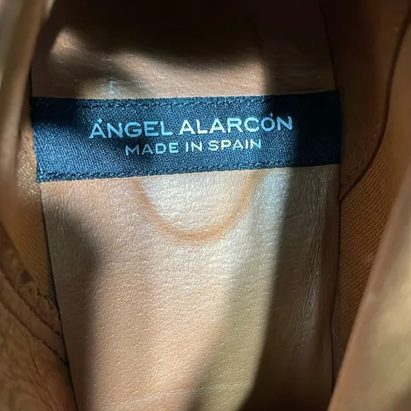 Angel Alarcon Black Knee High Leather Boots EUR 39 / US 8 M Made Spain