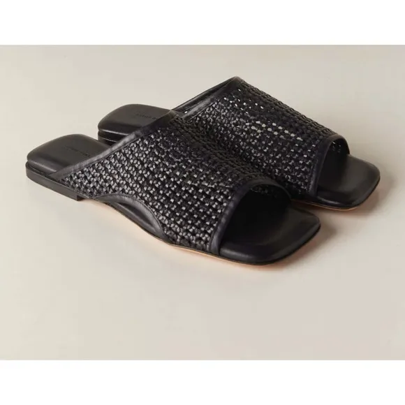 Anine Bing -Hoxton Leather Slides Sandals