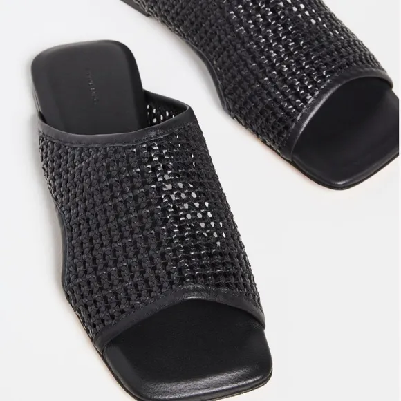 Anine Bing -Hoxton Leather Slides Sandals