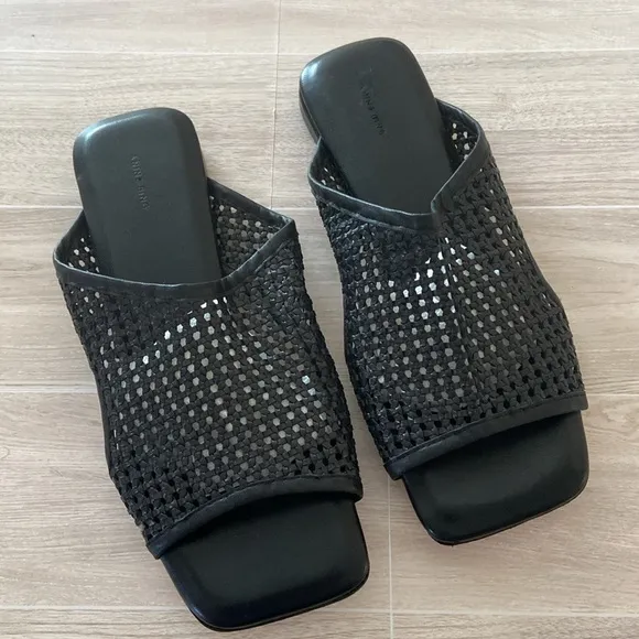 Anine Bing -Hoxton Leather Slides Sandals