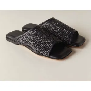 Anine Bing -Hoxton Leather Slides Sandals
