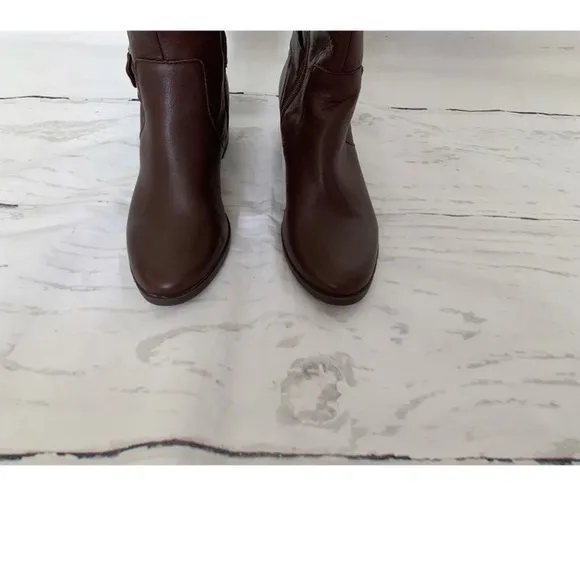 Anne Klein Brown Leather Knee High Boots Size 8
