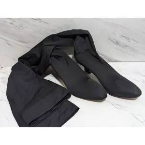 Anne Klein Couture Women's Black Fabric Thigh High Boots Size 8.5