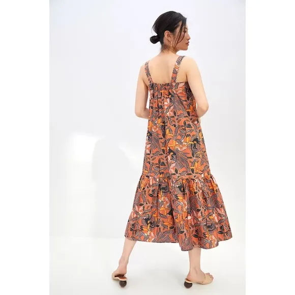 Anthropologie Corey Lynn Calter Flounced Midi Dress