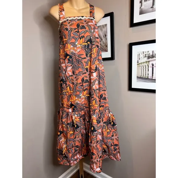 Anthropologie Corey Lynn Calter Flounced Midi Dress