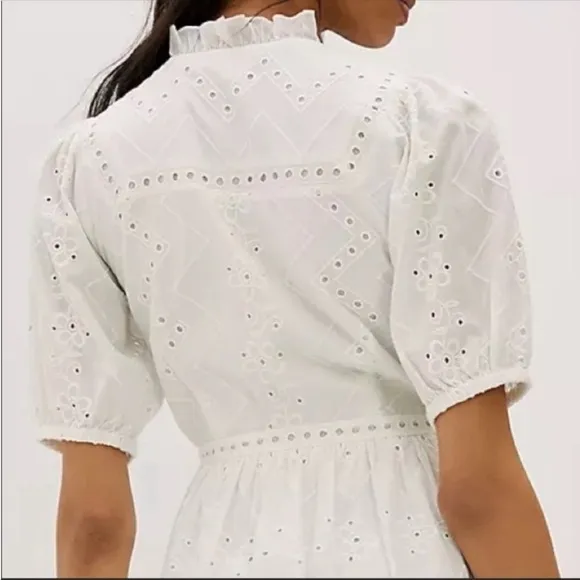 ANTHROPOLOGIE Cymbeline Eyelet Maxi Dress Forever That Girl Petite Size SP NWT