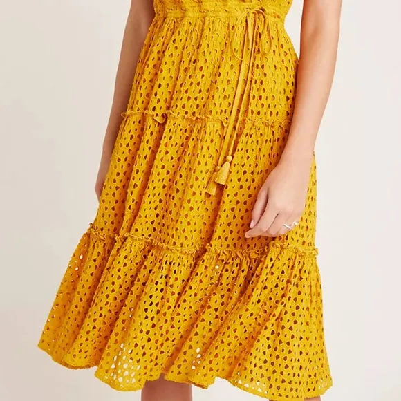 Anthropologie Frye Nuri Eyelet Wrap Dress