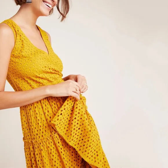 Anthropologie Frye Nuri Eyelet Wrap Dress