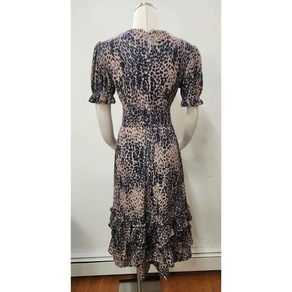 Anthropologie Hutch Adelia Ruffled Midi Dress Size Xs