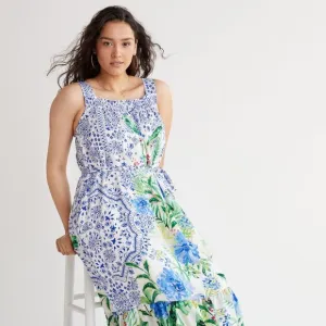 Anthropologie Maeve Bouquet Flounced Maxi Dress