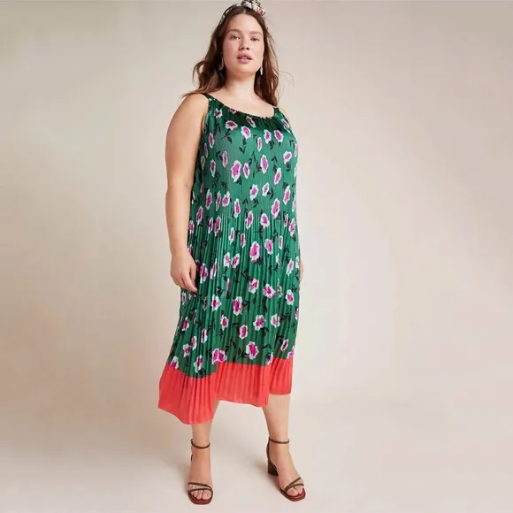 Anthropologie Mireille Pleated Dress