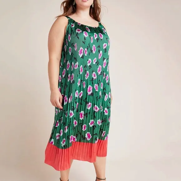 Anthropologie Mireille Pleated Dress