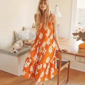 Anthropologie Phoebe Flounced Maxi Dress