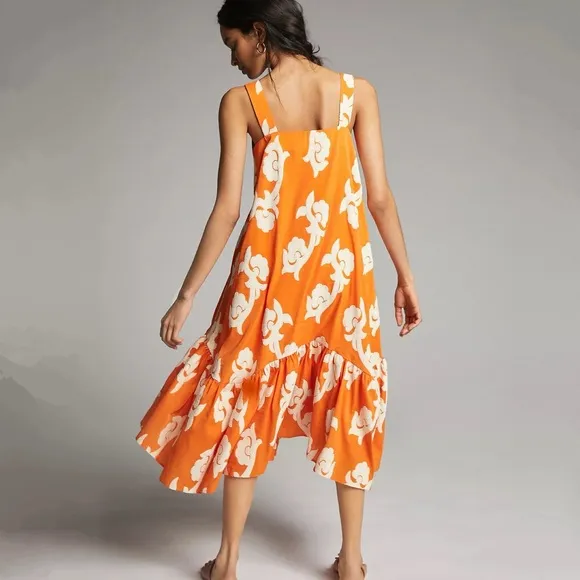 Anthropologie Phoebe Flounced Maxi Dress
