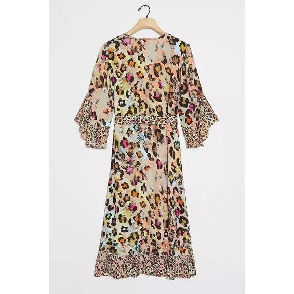 Anthropologie x BI-nk Zadie Leopard Maxi Dress Size S