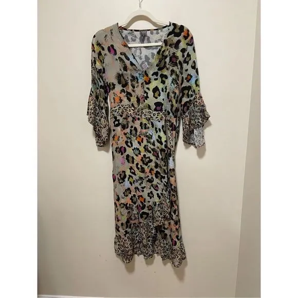 Anthropologie x BI-nk Zadie Leopard Maxi Dress Size S
