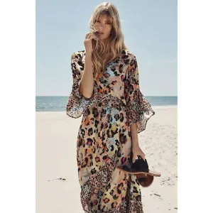 Anthropologie x BI-nk Zadie Leopard Maxi Dress Size S