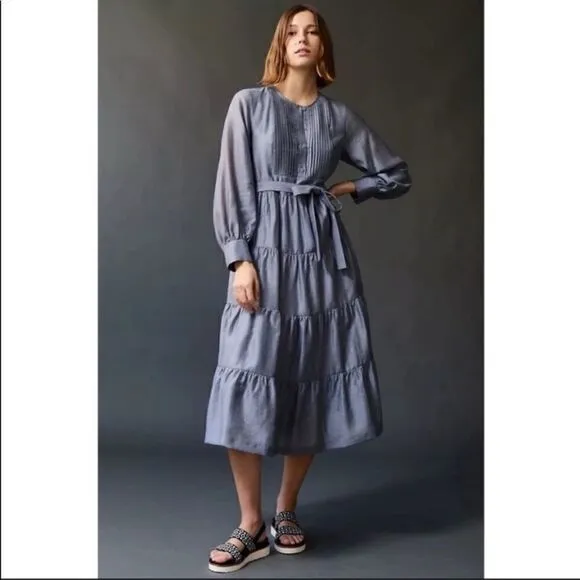 Anthropologie x Mare Mare Agosta Tiered Midi Dress Size S