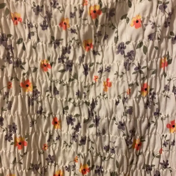 Anthropology Smocked Floral Midi Dress